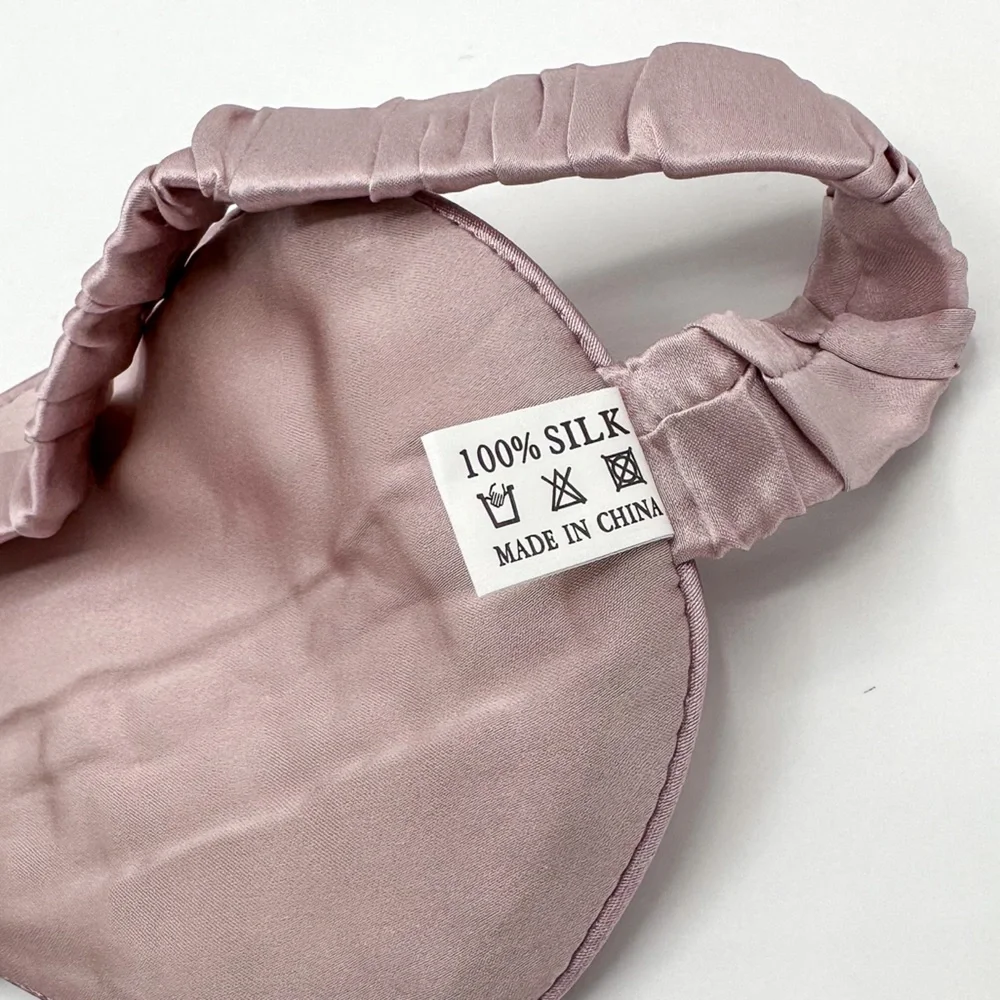 100% Silk Pink Sleep Eye Mask